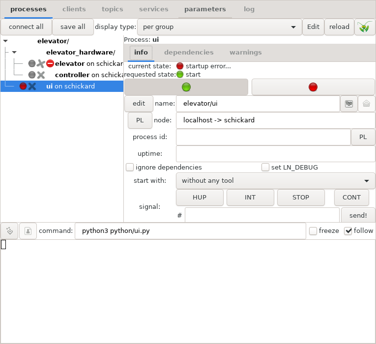 LNM running the elevator configuration